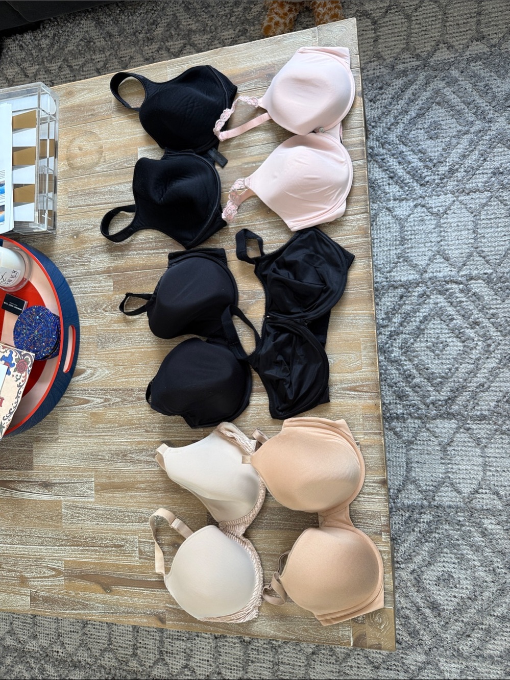 4 Everyday T-Shirt Bras- Black, Blush, Nude
